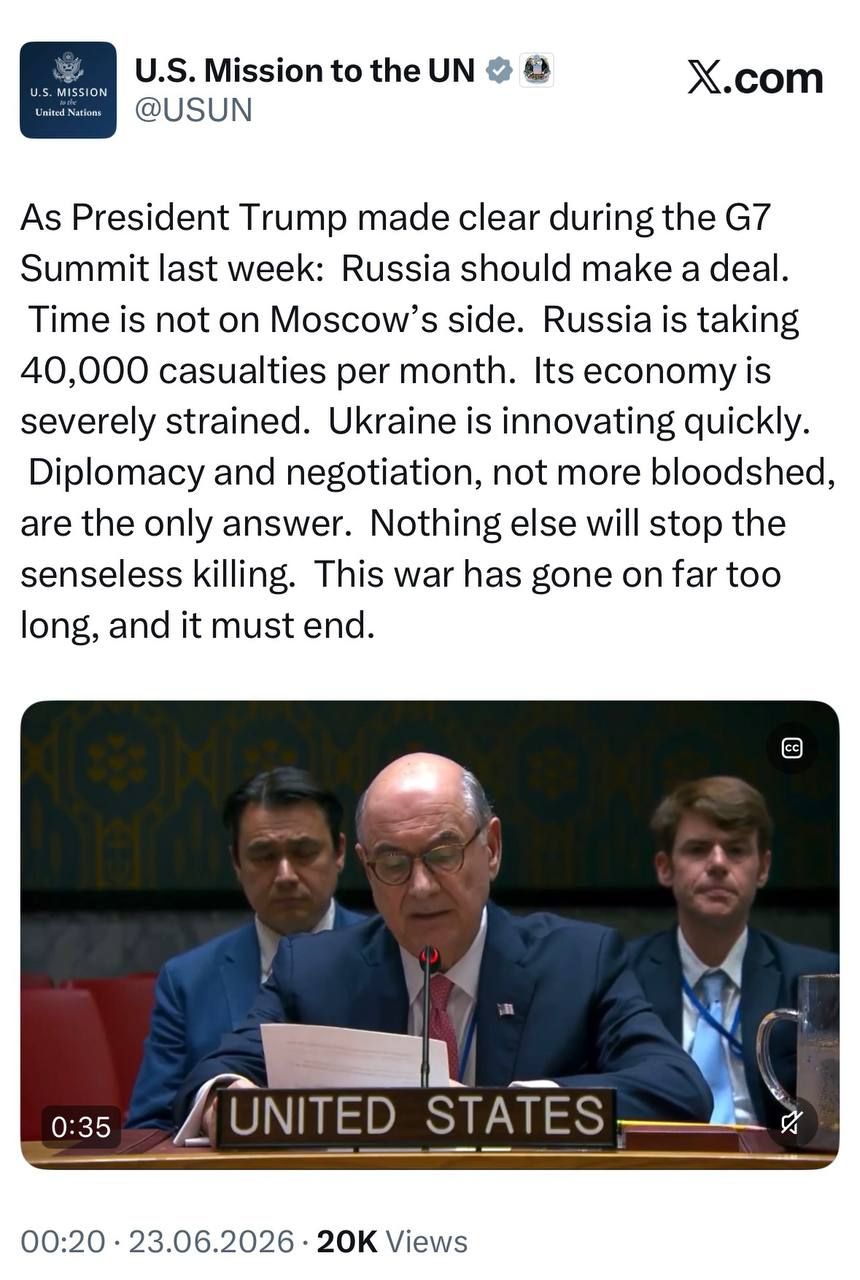 США в ООН закликали Росію до мирних переговорів з Україною