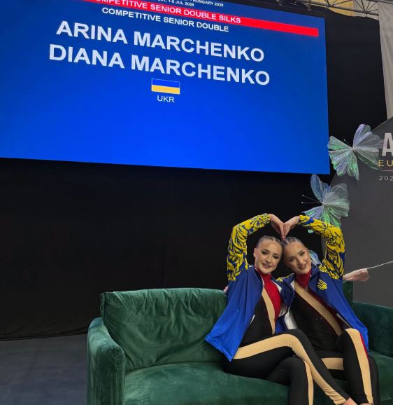 Українські гімнастки Марченко завоювали 7 медалей на ЧЄ-2026