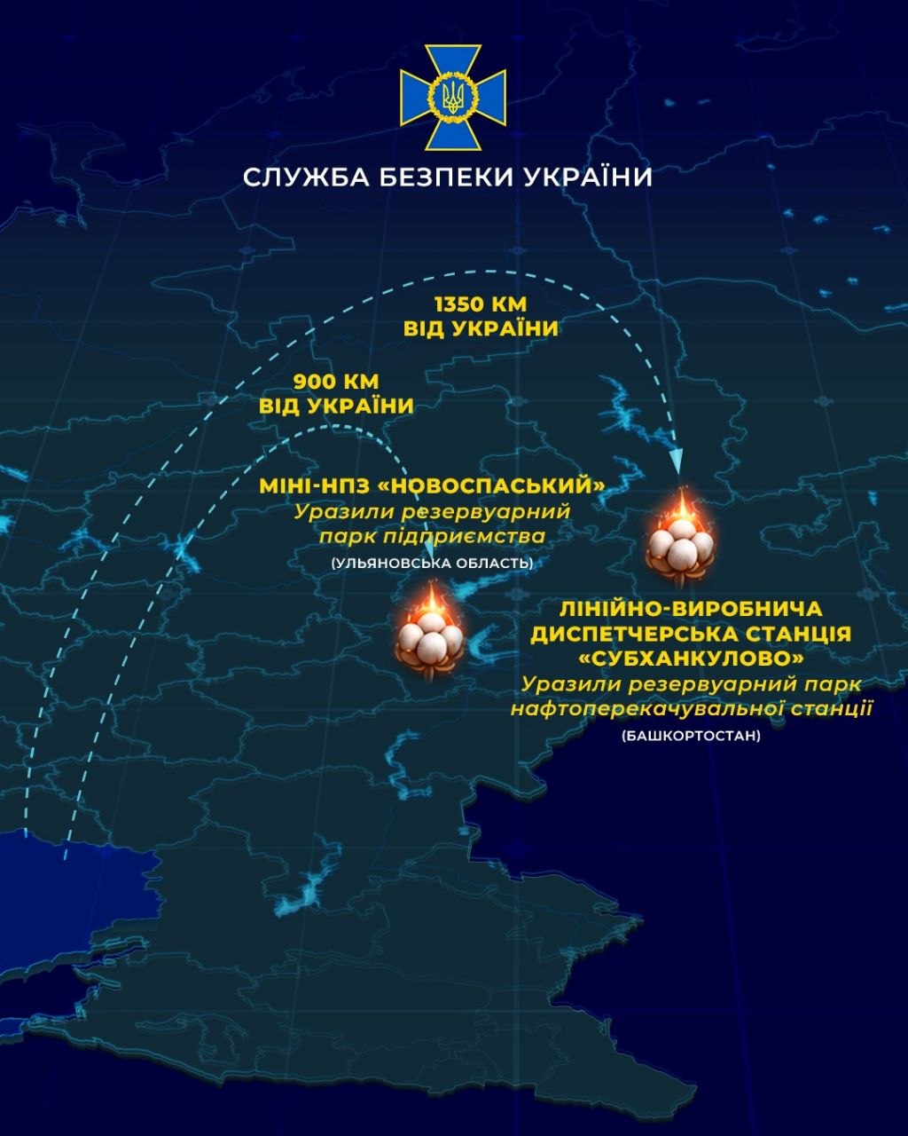 СБУ відзвітувала про масштабні удари по РФ: що вражено за тиждень