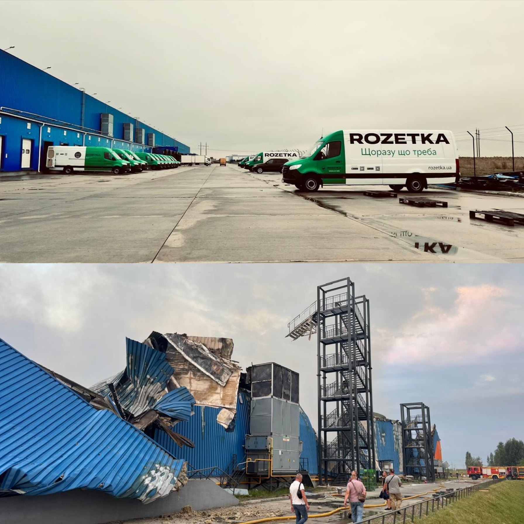 Ракетна атака зруйнувала найбільший склад Rozetka у Броварах