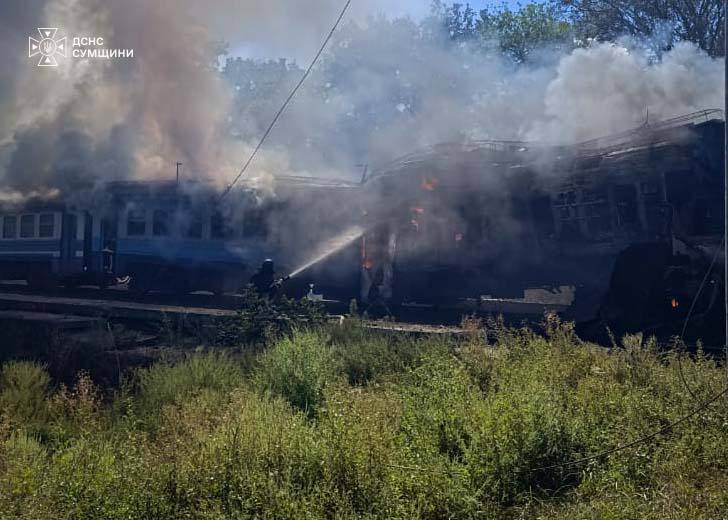 Росія вдарила по поїзду Київ — Суми та Києву: 10 постраждалих, 3 загиблих