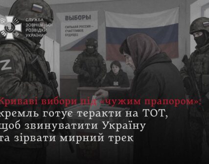 СЗРУ попереджає про можливі теракти РФ під «українським прапором» на окупованих територіях